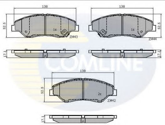 COMLINE CBP3843 Тормозные колодки для KIA SPORTAGE (Киа Спортейдж) COMLINE CBP3843 Тормозные колодки для KIA SPORTAGE (Киа Спортейдж)
