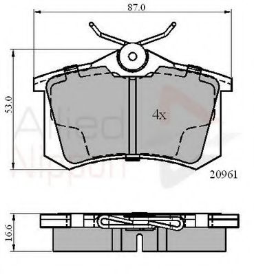 COMLINE ADB0797 Тормозные колодки для VOLKSWAGEN (Фольксваген) COMLINE ADB0797 Тормозные колодки для VOLKSWAGEN (Фольксваген)