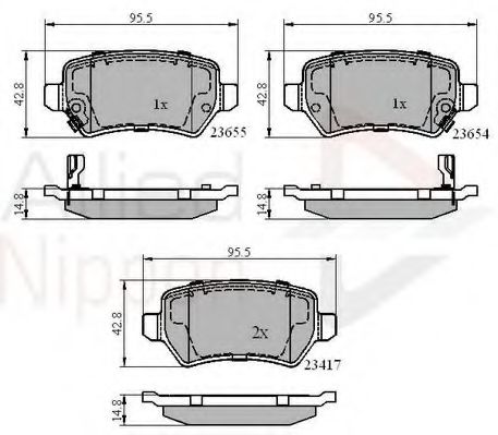 COMLINE ADB31551 Тормозные колодки для OPEL VITA C (Опель Vита c) COMLINE ADB31551 Тормозные колодки для OPEL VITA C (Опель Vита c)