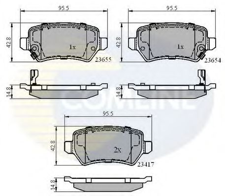 COMLINE CBP31551 Тормозные колодки для OPEL VITA C (Опель Vита c) COMLINE CBP31551 Тормозные колодки для OPEL VITA C (Опель Vита c)