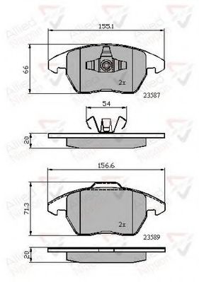 COMLINE ADB01224 Тормозные колодки для VOLKSWAGEN (Фольксваген) COMLINE ADB01224 Тормозные колодки для VOLKSWAGEN (Фольксваген)