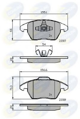 COMLINE CBP01224 Тормозные колодки для VOLKSWAGEN (Фольксваген) COMLINE CBP01224 Тормозные колодки для VOLKSWAGEN (Фольксваген)