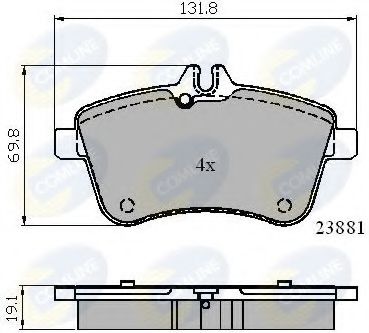 COMLINE CBP01723 Тормозные колодки для MERCEDES-BENZ A-CLASS (Мэрcэдэс-бэнз А класс) COMLINE CBP01723 Тормозные колодки для MERCEDES-BENZ A-CLASS (Мэрcэдэс-бэнз А класс)