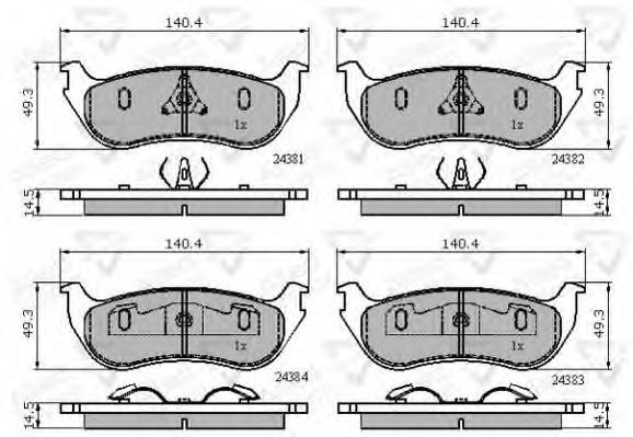 COMLINE ADB01763 Тормозные колодки для FORD-USA (Форд-уса) COMLINE ADB01763 Тормозные колодки для FORD-USA (Форд-уса)