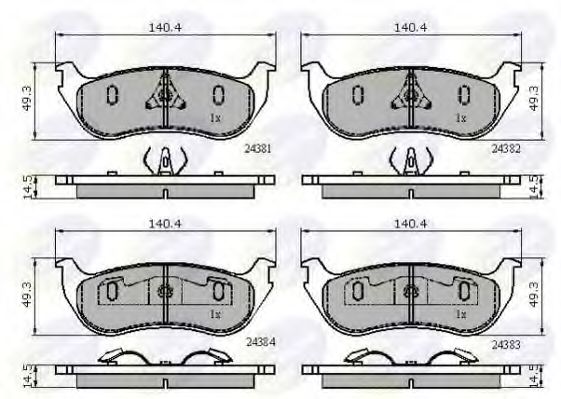 COMLINE CBP01763 Тормозные колодки для FORD-USA (Форд-уса) COMLINE CBP01763 Тормозные колодки для FORD-USA (Форд-уса)