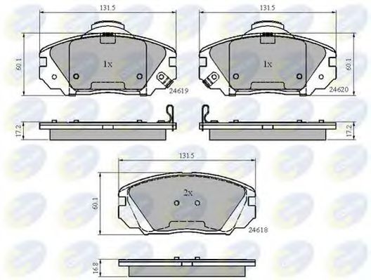 COMLINE CBP31788 Тормозные колодки для HYUNDAI GRANDEUR (Хендай Грандэур) COMLINE CBP31788 Тормозные колодки для HYUNDAI GRANDEUR (Хендай Грандэур)