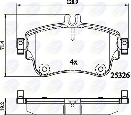 COMLINE CBP02151 Тормозные колодки для MERCEDES-BENZ B-CLASS (Мэрcэдэс-бэнз Б класс) COMLINE CBP02151 Тормозные колодки для MERCEDES-BENZ B-CLASS (Мэрcэдэс-бэнз Б класс)