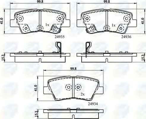 COMLINE CBP32161 Тормозные колодки для HYUNDAI GRANDEUR (Хендай Грандэур) COMLINE CBP32161 Тормозные колодки для HYUNDAI GRANDEUR (Хендай Грандэур)
