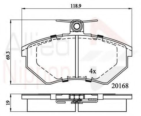 COMLINE ADB0511 Тормозные колодки для CHERY FORA (Чери Фора) COMLINE ADB0511 Тормозные колодки для CHERY FORA (Чери Фора)