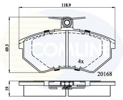 COMLINE CBP0511 Тормозные колодки для CHERY FORA (Чери Фора) COMLINE CBP0511 Тормозные колодки для CHERY FORA (Чери Фора)