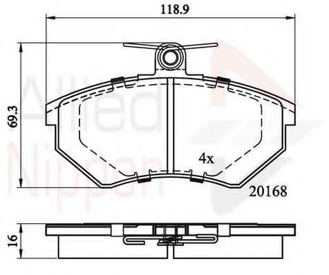 COMLINE ADB0152 Тормозные колодки для AUDI 80 (Ауди 80) COMLINE ADB0152 Тормозные колодки для AUDI 80 (Ауди 80)
