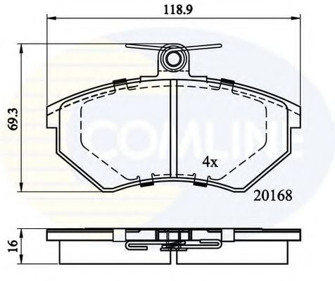 COMLINE CBP0152 Тормозные колодки для AUDI 80 (Ауди 80) COMLINE CBP0152 Тормозные колодки для AUDI 80 (Ауди 80)
