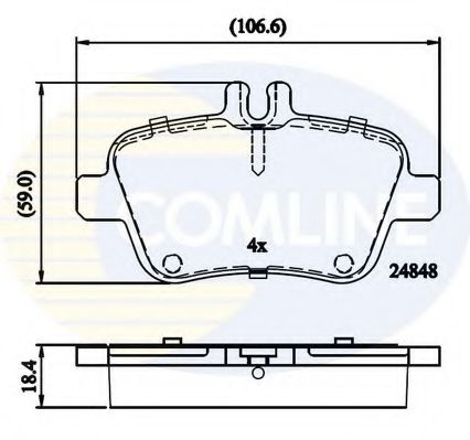 COMLINE CBP02209 Тормозные колодки для MERCEDES-BENZ B-CLASS (Мэрcэдэс-бэнз Б класс) COMLINE CBP02209 Тормозные колодки для MERCEDES-BENZ B-CLASS (Мэрcэдэс-бэнз Б класс)
