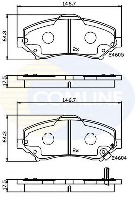 COMLINE CBP36066 Тормозные колодки для DODGE JOURNEY (Додж Жоурнэъ) COMLINE CBP36066 Тормозные колодки для DODGE JOURNEY (Додж Жоурнэъ)