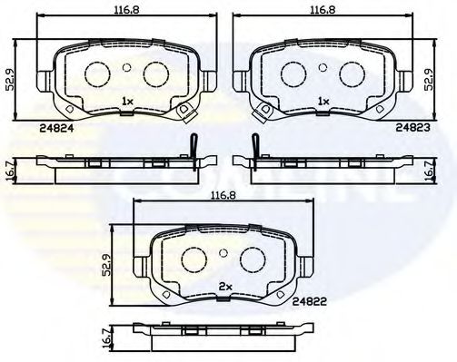 COMLINE CBP36067 Тормозные колодки для DODGE JOURNEY (Додж Жоурнэъ) COMLINE CBP36067 Тормозные колодки для DODGE JOURNEY (Додж Жоурнэъ)