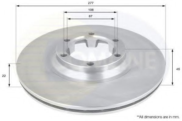 COMLINE ADC0307V Тормозной диск для MITSUBISHI COLT/RODEO (Митсубиши/митсубиси Cолт/родэо) COMLINE ADC0307V Тормозной диск для MITSUBISHI COLT/RODEO (Митсубиши/митсубиси Cолт/родэо)