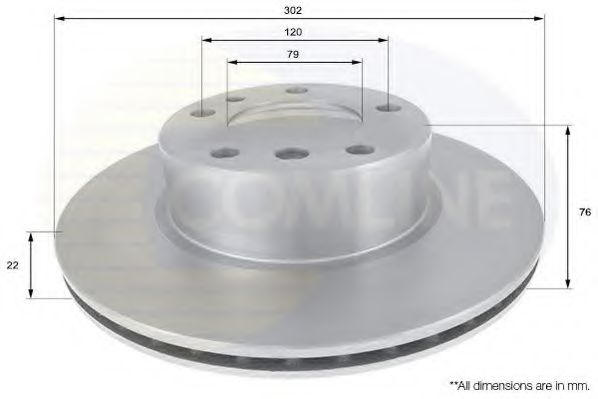 COMLINE ADC1710V Тормозной диск для BMW 7 (Бмв 7) COMLINE ADC1710V Тормозной диск для BMW 7 (Бмв 7)