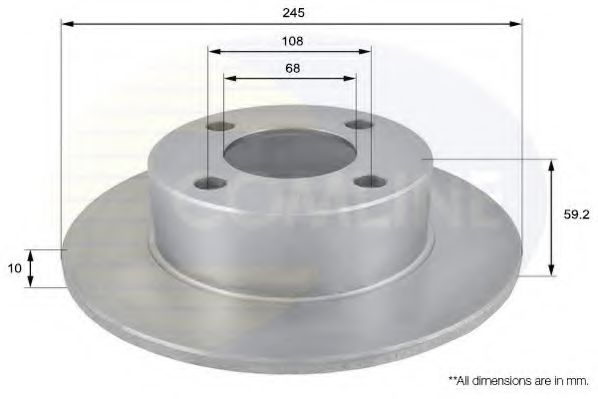 COMLINE ADC1423 Тормозной диск для AUDI 100 (Ауди 100) COMLINE ADC1423 Тормозной диск для AUDI 100 (Ауди 100)