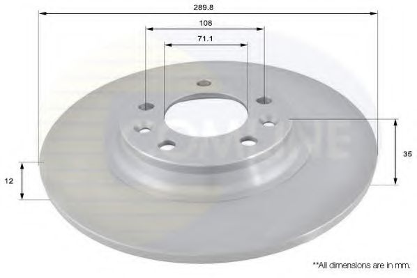 COMLINE ADC1551 Тормозной диск для PEUGEOT (Пежо) COMLINE ADC1551 Тормозной диск для PEUGEOT (Пежо)
