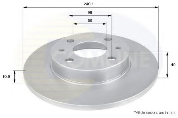 COMLINE ADC1801 Тормозной диск для FIAT (Фиат) COMLINE ADC1801 Тормозной диск для FIAT (Фиат)