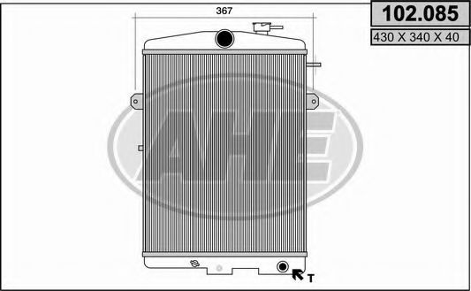 AHE 102.085 Радиатор, охлаждение двигателя для AUDI FOX (Ауди Фоx) AHE 102.085 Радиатор, охлаждение двигателя для AUDI FOX (Ауди Фоx)