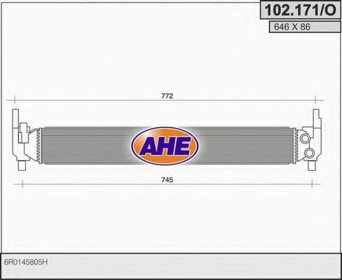 AHE 102.171/O Радиатор, охлаждение двигателя 