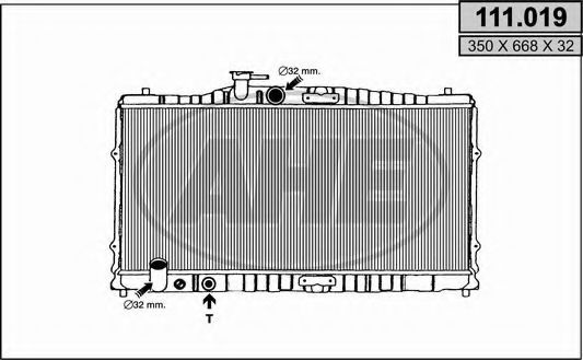 AHE 111.019 Радиатор, охлаждение двигателя для HONDA (Хонда) AHE 111.019 Радиатор, охлаждение двигателя для HONDA (Хонда)
