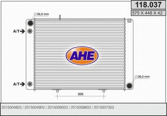 AHE 118.037 Радиатор, охлаждение двигателя для MERCEDESBENZ (Мерседес бенц) AHE 118.037 Радиатор, охлаждение двигателя для MERCEDESBENZ (Мерседес бенц)