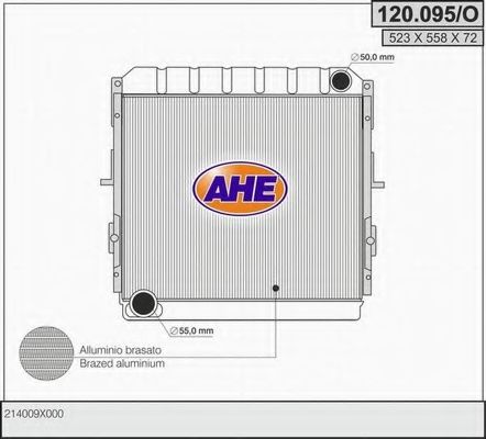AHE 120.095/O Радиатор, охлаждение двигателя 
