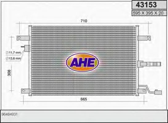 AHE 43153 Конденсатор, кондиционер для DAEWOO LACETTI (Дэу Лачетти) AHE 43153 Конденсатор, кондиционер для DAEWOO LACETTI (Дэу Лачетти)