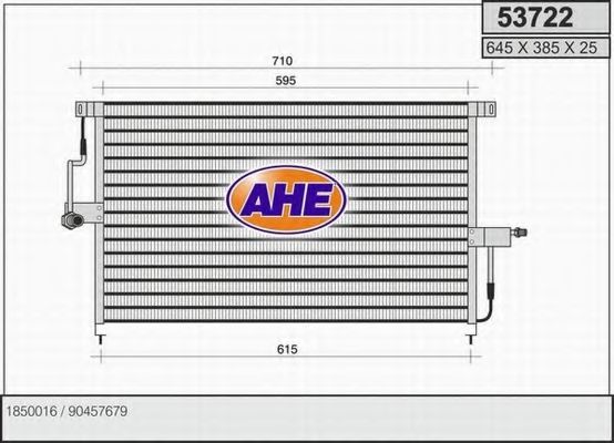 AHE 53722 Конденсатор, кондиционер для OPEL OMEGA A (Опель Омэга а) AHE 53722 Конденсатор, кондиционер для OPEL OMEGA A (Опель Омэга а)