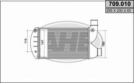 AHE 709.010 Интеркулер для FIAT TEMPRA (Фиат Тэмпра) AHE 709.010 Интеркулер для FIAT TEMPRA (Фиат Тэмпра)