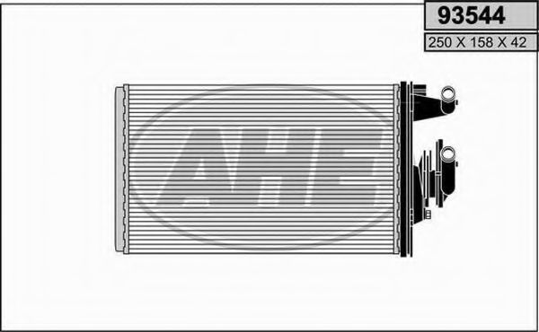 AHE 93544 Теплообменник, отопление салона для FIAT TEMPRA (Фиат Тэмпра) AHE 93544 Теплообменник, отопление салона для FIAT TEMPRA (Фиат Тэмпра)