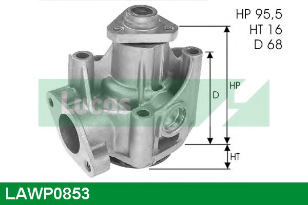 LUCAS ENGINE DRIVE LAWP0853 Водяной насос для LANCIA (Лансиа/лянча) LUCAS ENGINE DRIVE LAWP0853 Водяной насос для LANCIA (Лансиа/лянча)