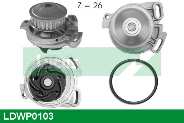 LUCAS ENGINE DRIVE LDWP0103 Водяной насос для AUDI (Ауди) LUCAS ENGINE DRIVE LDWP0103 Водяной насос для AUDI (Ауди)