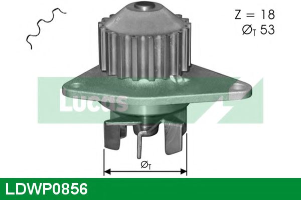 LUCAS ENGINE DRIVE LDWP0856 Водяной насос для CITROËN C3 II (CитроËн С3 2) LUCAS ENGINE DRIVE LDWP0856 Водяной насос для CITROËN C3 II (CитроËн С3 2)