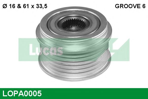 LUCAS ENGINE DRIVE LOPA0005 Механизм свободного хода генератора для MERCEDES-BENZ V-CLASS (Мэрcэдэс-бэнз V-cласс) LUCAS ENGINE DRIVE LOPA0005 Механизм свободного хода генератора для MERCEDES-BENZ V-CLASS (Мэрcэдэс-бэнз V-cласс)