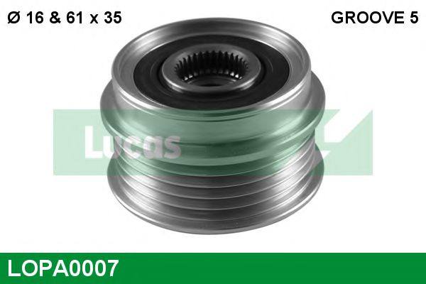 LUCAS ENGINE DRIVE LOPA0007 Механизм свободного хода генератора 