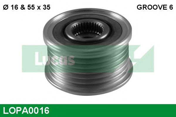 LUCAS ENGINE DRIVE LOPA0016 Механизм свободного хода генератора 