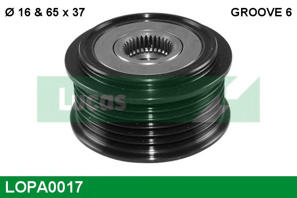 LUCAS ENGINE DRIVE LOPA0017 Механизм свободного хода генератора для MAZDA MPV II (Мазда Мпв 2) LUCAS ENGINE DRIVE LOPA0017 Механизм свободного хода генератора для MAZDA MPV II (Мазда Мпв 2)