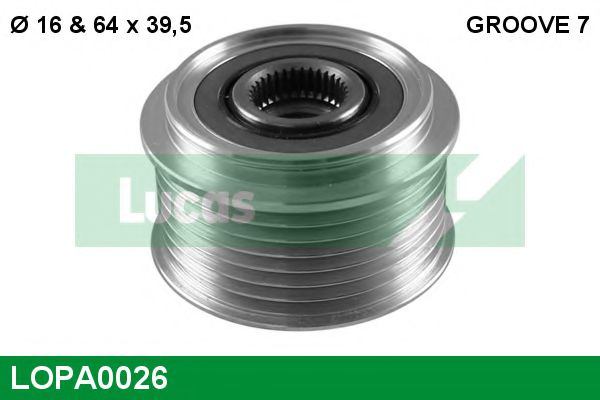 LUCAS ENGINE DRIVE LOPA0026 Механизм свободного хода генератора для NISSAN TERRANO II (Ниссан Террано 2) LUCAS ENGINE DRIVE LOPA0026 Механизм свободного хода генератора для NISSAN TERRANO II (Ниссан Террано 2)
