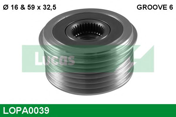 LUCAS ENGINE DRIVE LOPA0039 Механизм свободного хода генератора для SUZUKI GRAND NOMADE II (Сузуки Гранд номадэ 2) LUCAS ENGINE DRIVE LOPA0039 Механизм свободного хода генератора для SUZUKI GRAND NOMADE II (Сузуки Гранд номадэ 2)