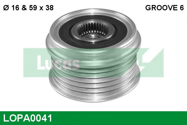 LUCAS ENGINE DRIVE LOPA0041 Механизм свободного хода генератора для FIAT PETRA (Фиат Пэтра) LUCAS ENGINE DRIVE LOPA0041 Механизм свободного хода генератора для FIAT PETRA (Фиат Пэтра)