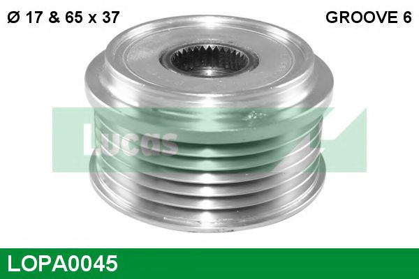 LUCAS ENGINE DRIVE LOPA0045 Механизм свободного хода генератора для MAZDA MPV II (Мазда Мпв 2) LUCAS ENGINE DRIVE LOPA0045 Механизм свободного хода генератора для MAZDA MPV II (Мазда Мпв 2)