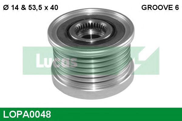 LUCAS ENGINE DRIVE LOPA0048 Механизм свободного хода генератора для ISUZU TROOPER (Исузу Троопэр) LUCAS ENGINE DRIVE LOPA0048 Механизм свободного хода генератора для ISUZU TROOPER (Исузу Троопэр)