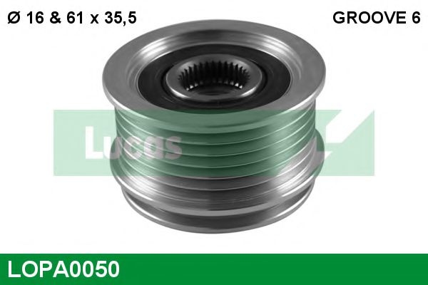 LUCAS ENGINE DRIVE LOPA0050 Механизм свободного хода генератора для AUDI TT (Ауди Тт) LUCAS ENGINE DRIVE LOPA0050 Механизм свободного хода генератора для AUDI TT (Ауди Тт)