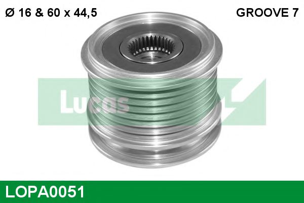LUCAS ENGINE DRIVE LOPA0051 Механизм свободного хода генератора для MERCEDESBENZ (Мерседес бенц) LUCAS ENGINE DRIVE LOPA0051 Механизм свободного хода генератора для MERCEDESBENZ (Мерседес бенц)