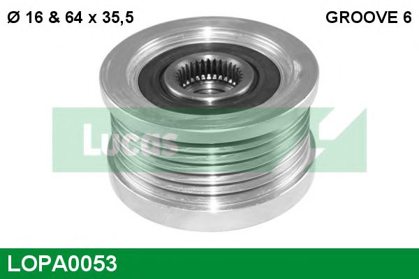 LUCAS ENGINE DRIVE LOPA0053 Механизм свободного хода генератора 