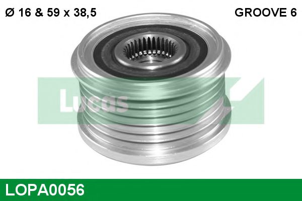 LUCAS ENGINE DRIVE LOPA0056 Механизм свободного хода генератора для PEUGEOT PARTNER PATAGONICA / URBANA (Пежо Партнер патагоника / урбана) LUCAS ENGINE DRIVE LOPA0056 Механизм свободного хода генератора для PEUGEOT PARTNER PATAGONICA / URBANA (Пежо Партнер патагоника / урбана)