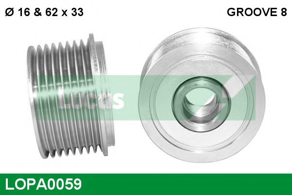 LUCAS ENGINE DRIVE LOPA0059 Механизм свободного хода генератора для MAZDA ETUDE IV (Мазда Этудэ иv) LUCAS ENGINE DRIVE LOPA0059 Механизм свободного хода генератора для MAZDA ETUDE IV (Мазда Этудэ иv)